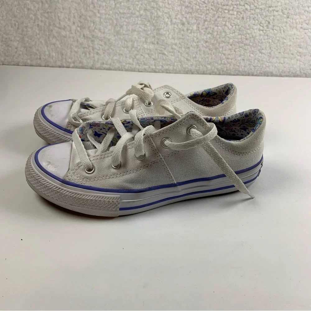 Converse‎ Madison Magic Sneakers Padded Lace Up Floral Print Size 4 White 7280